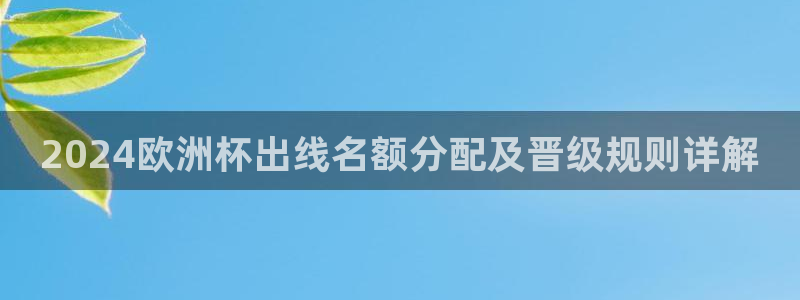 2024欧洲杯买球推荐|2024欧洲杯出线名额分配及晋级规则详解